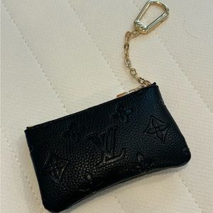Black empreinte key pouch